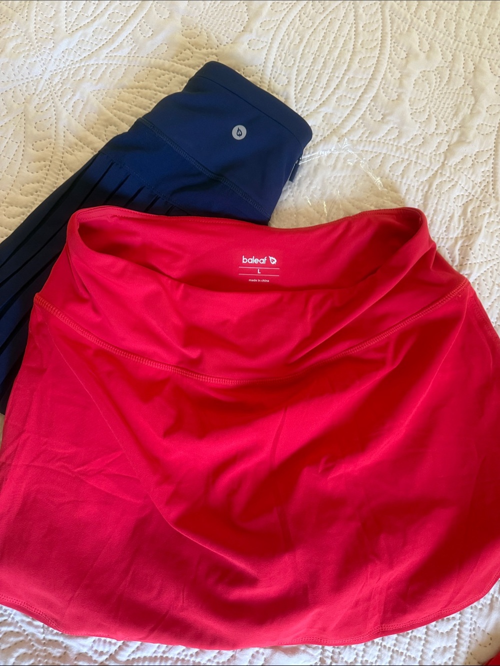 Baleaf Red  and Navy  Skorts New 2 pieces